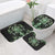 Green Ngaru Taniko With Aotearoa Maori Tattoo Bathroom Set - Polynesian Pride