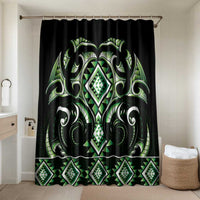 Green Ngaru Taniko With Aotearoa Maori Tattoo Bathroom Set - Polynesian Pride