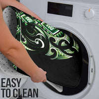 Green Ngaru Taniko With Aotearoa Maori Tattoo Bathroom Set - Polynesian Pride