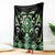 Green Ngaru Taniko With Aotearoa Maori Tattoo Blanket