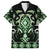 Green Ngaru Taniko With Aotearoa Maori Tattoo Family Matching Long Sleeve Bodycon Dress and Hawaiian Shirt