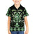 Green Ngaru Taniko With Aotearoa Maori Tattoo Family Matching Long Sleeve Bodycon Dress and Hawaiian Shirt