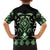 Green Ngaru Taniko With Aotearoa Maori Tattoo Family Matching Summer Maxi Dress and Hawaiian Shirt