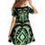 Green Ngaru Taniko With Aotearoa Maori Tattoo Family Matching Summer Maxi Dress and Hawaiian Shirt