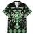 Green Ngaru Taniko With Aotearoa Maori Tattoo Family Matching Summer Maxi Dress and Hawaiian Shirt