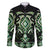 Green Ngaru Taniko With Aotearoa Maori Tattoo Family Matching Summer Maxi Dress and Hawaiian Shirt