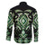 Green Ngaru Taniko With Aotearoa Maori Tattoo Family Matching Summer Maxi Dress and Hawaiian Shirt