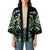 Green Ngaru Taniko With Aotearoa Maori Tattoo Kimono - Polynesian Pride