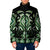 Green Ngaru Taniko With Aotearoa Maori Tattoo Padded Jacket - Polynesian Pride