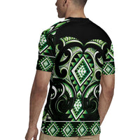 Green Ngaru Taniko With Aotearoa Maori Tattoo Rugby Jersey