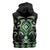Green Ngaru Taniko With Aotearoa Maori Tattoo Sleeveless Zip Hoodie - Polynesian Pride