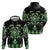Green Ngaru Taniko With Aotearoa Maori Tattoo Zip Hoodie