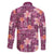 Pink Hawaii Plumeria With Tropical Flowers Motifs Family Matching Summer Maxi Dress and Hawaiian Shirt