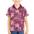 Pink Hawaii Plumeria With Tropical Flowers Motifs Family Matching Summer Maxi Dress and Hawaiian Shirt