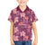 Pink Hawaii Plumeria With Tropical Flowers Motifs Kid Hawaiian Shirt