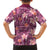 Pink Hawaii Plumeria With Tropical Flowers Motifs Kid Hawaiian Shirt