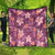Pink Hawaii Plumeria With Tropical Flowers Motifs Quilt