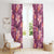 Pink Hawaii Plumeria With Tropical Flowers Motifs Window Curtain