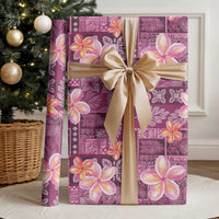 Pink Hawaii Plumeria With Tropical Flowers Motifs Wrapping Paper - Polynesian Pride