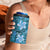 Cyan Hawaii Plumeria With Tropical Flowers Motifs 4 in 1 Can Cooler Tumbler
