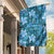 Cyan Hawaii Plumeria With Tropical Flowers Motifs Garden Flag