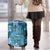 Cyan Hawaii Plumeria With Tropical Flowers Motifs Luggage Cover