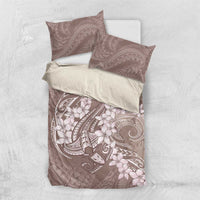 Polynesia Hammerhead Shark Tattoo With Plumeria Lei Bedding Set