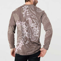 Polynesia Hammerhead Shark Tattoo With Plumeria Lei Button Sweatshirt LT14 - Polynesian Pride