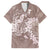 Polynesia Hammerhead Shark Tattoo With Plumeria Lei Family Matching Off Shoulder Short Dress and Hawaiian Shirt