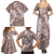 Polynesia Hammerhead Shark Tattoo With Plumeria Lei Family Matching Summer Maxi Dress and Hawaiian Shirt