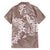 Polynesia Hammerhead Shark Tattoo With Plumeria Lei Family Matching Summer Maxi Dress and Hawaiian Shirt