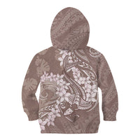 Polynesia Hammerhead Shark Tattoo With Plumeria Lei Kid Hoodie