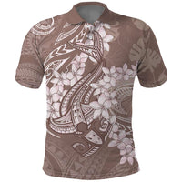 Polynesia Hammerhead Shark Tattoo With Plumeria Lei Polo Shirt