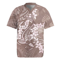 Polynesia Hammerhead Shark Tattoo With Plumeria Lei Rugby Jersey