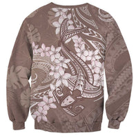 Polynesia Hammerhead Shark Tattoo With Plumeria Lei Sweatshirt