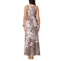 Polynesia Hammerhead Shark Tattoo With Plumeria Lei Tank Maxi Dress