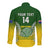 Personalised Cook Islands Rugby Long Sleeve Button Shirt Pacific Go The Kukis Gradient Style LT14 - Polynesian Pride