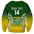 Personalised Cook Islands Rugby Sweatshirt Pacific Go The Kukis Gradient Style LT14 - Polynesian Pride