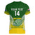 Personalised Cook Islands Rugby Women V Neck T Shirt Pacific Go The Kukis Gradient Style LT14 - Polynesian Pride