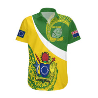 Personalised Cook Islands Rugby Hawaiian Shirt Pacific Go The Kukis Sporty Style LT14 Green - Polynesian Pride
