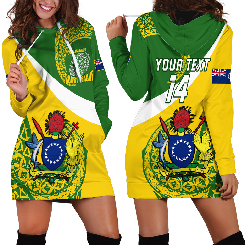 Personalised Cook Islands Rugby Hoodie Dress Pacific Go The Kukis Sporty Style LT14 - Polynesian Pride