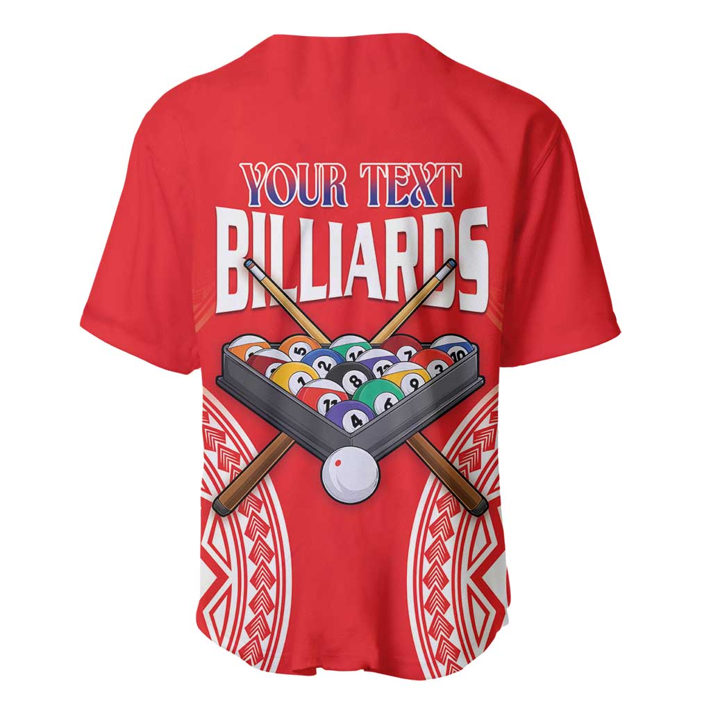 Personalised Taiwan Billiards Baseball Jersey Eight-ball Pool Polynesia Tattoo - Polynesian Pride