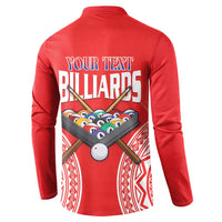 Personalised Taiwan Billiards Button Sweatshirt Eight-ball Pool Polynesia Tattoo - Polynesian Pride