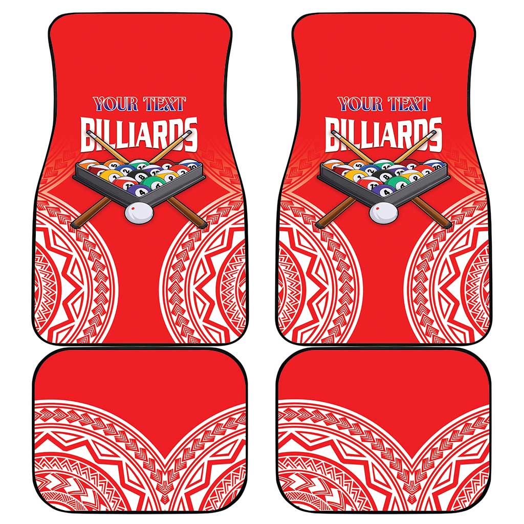 Personalised Taiwan Billiards Car Mats Eight-ball Pool Polynesia Tattoo - Polynesian Pride