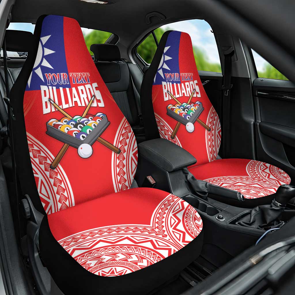 Personalised Taiwan Billiards Car Seat Cover Eight-ball Pool Polynesia Tattoo - Polynesian Pride