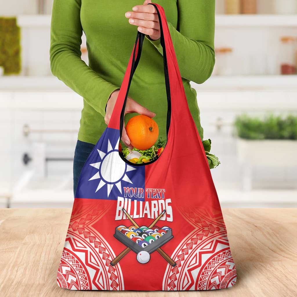 Personalised Taiwan Billiards Grocery Bag Eight-ball Pool Polynesia Tattoo - Polynesian Pride