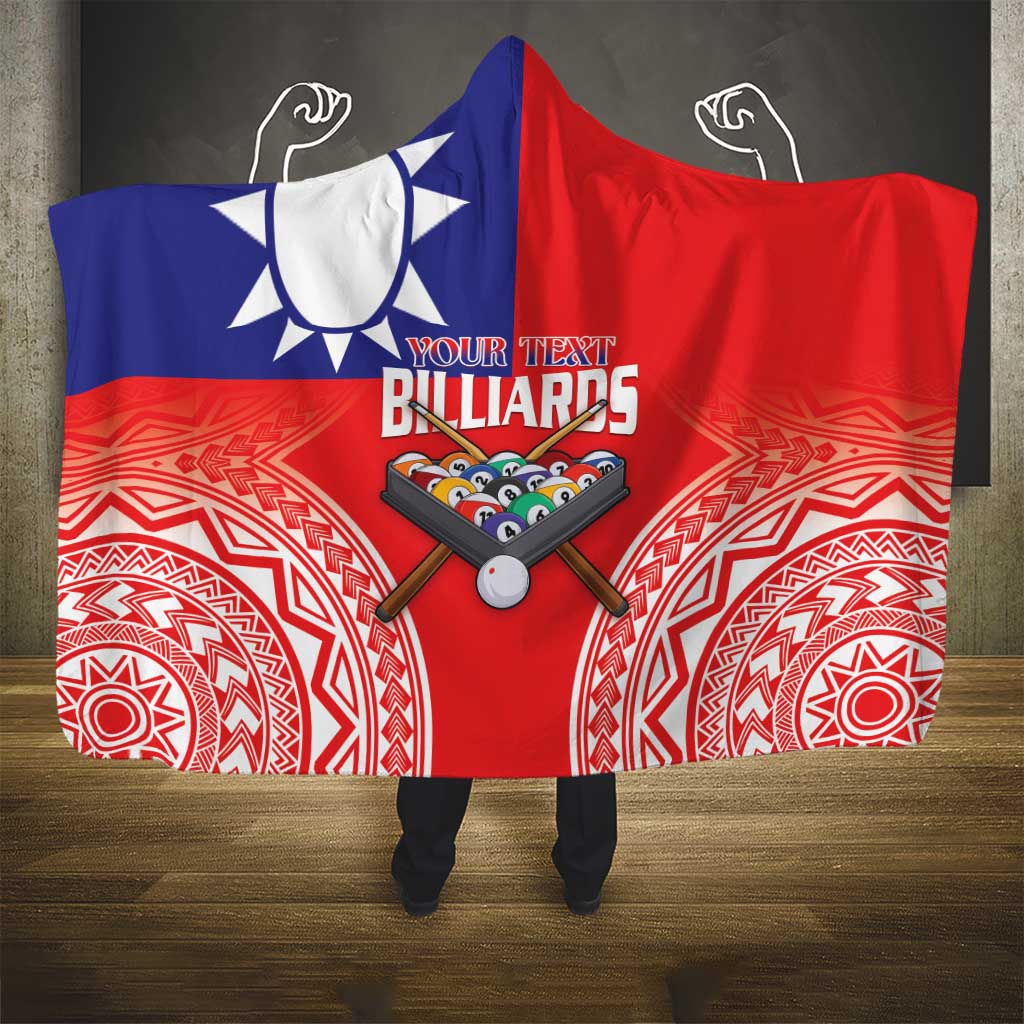 Personalised Taiwan Billiards Hooded Blanket Eight-ball Pool Polynesia Tattoo - Polynesian Pride