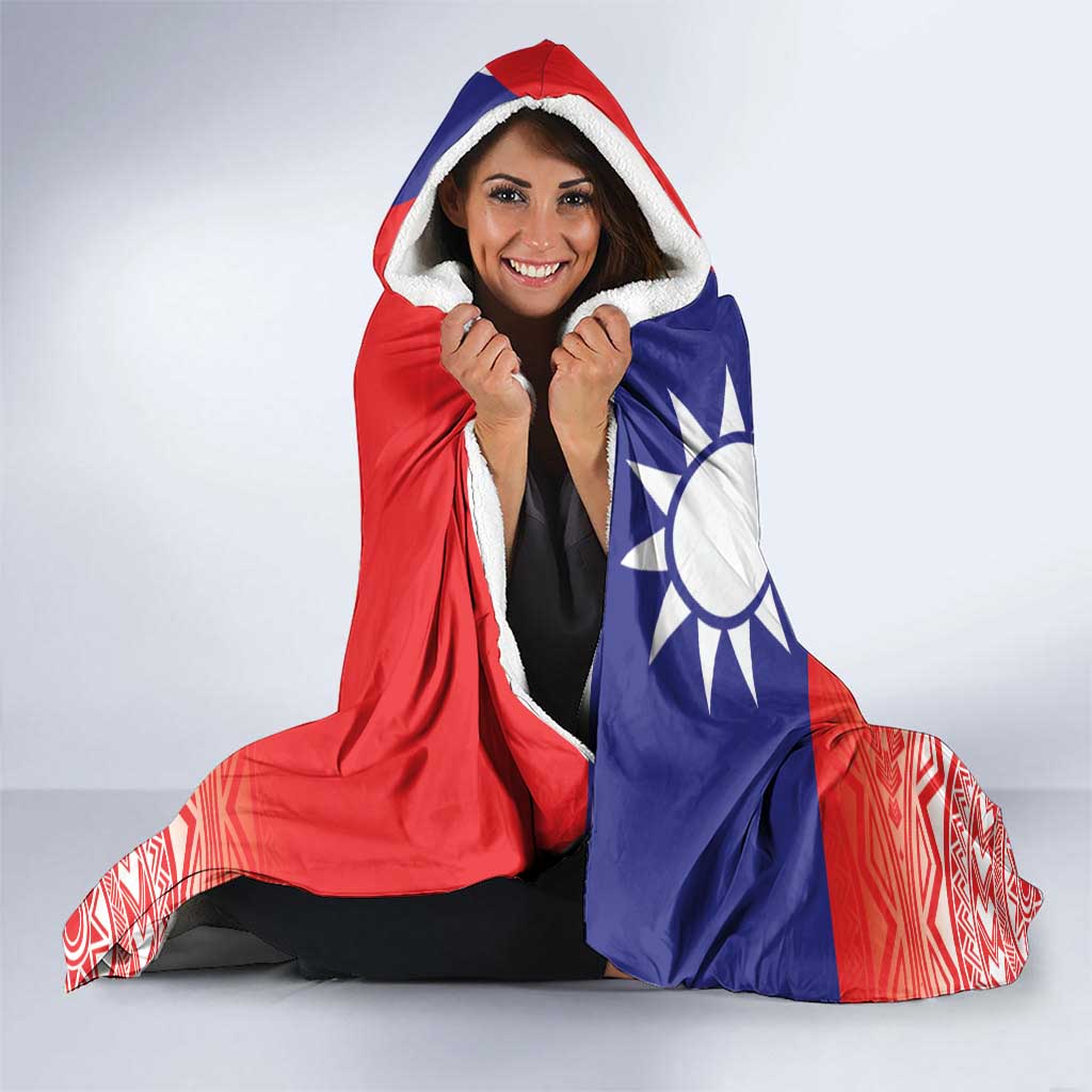Personalised Taiwan Billiards Hooded Blanket Eight-ball Pool Polynesia Tattoo - Polynesian Pride