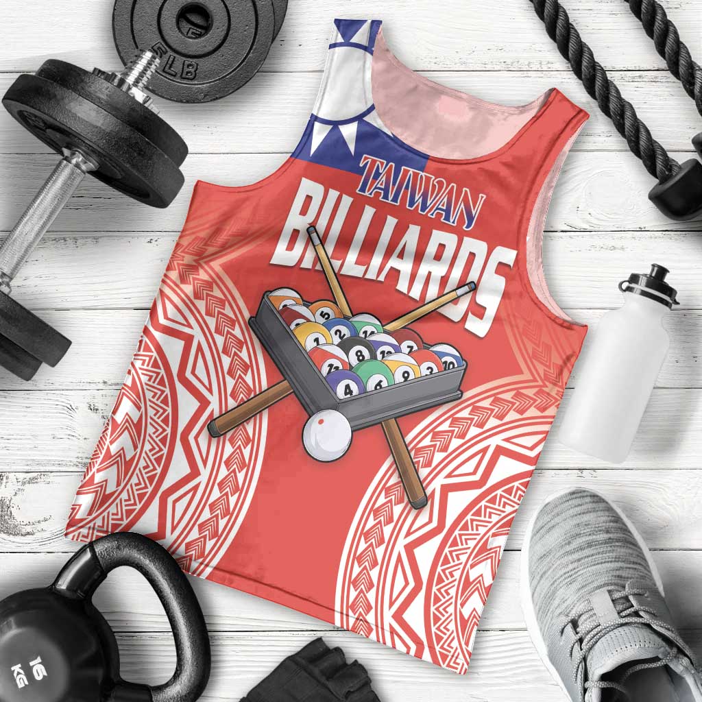 Personalised Taiwan Billiards Men Tank Top Eight-ball Pool Polynesia Tattoo - Polynesian Pride