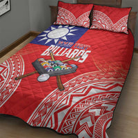 Personalised Taiwan Billiards Quilt Bed Set Eight-ball Pool Polynesia Tattoo - Polynesian Pride